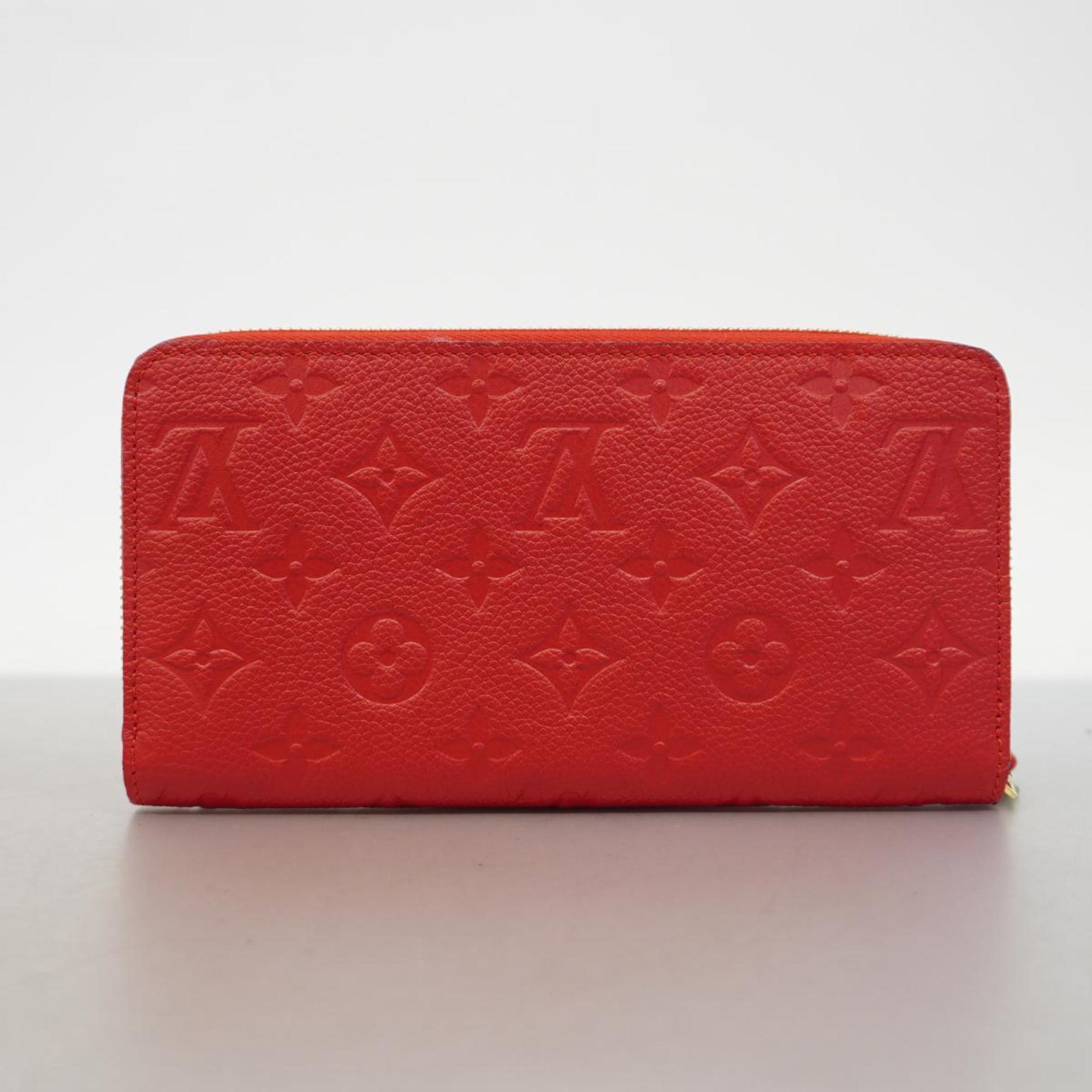 Louis Vuitton Long Wallet Monogram Empreinte Zippy M61865 Cerise Ladies