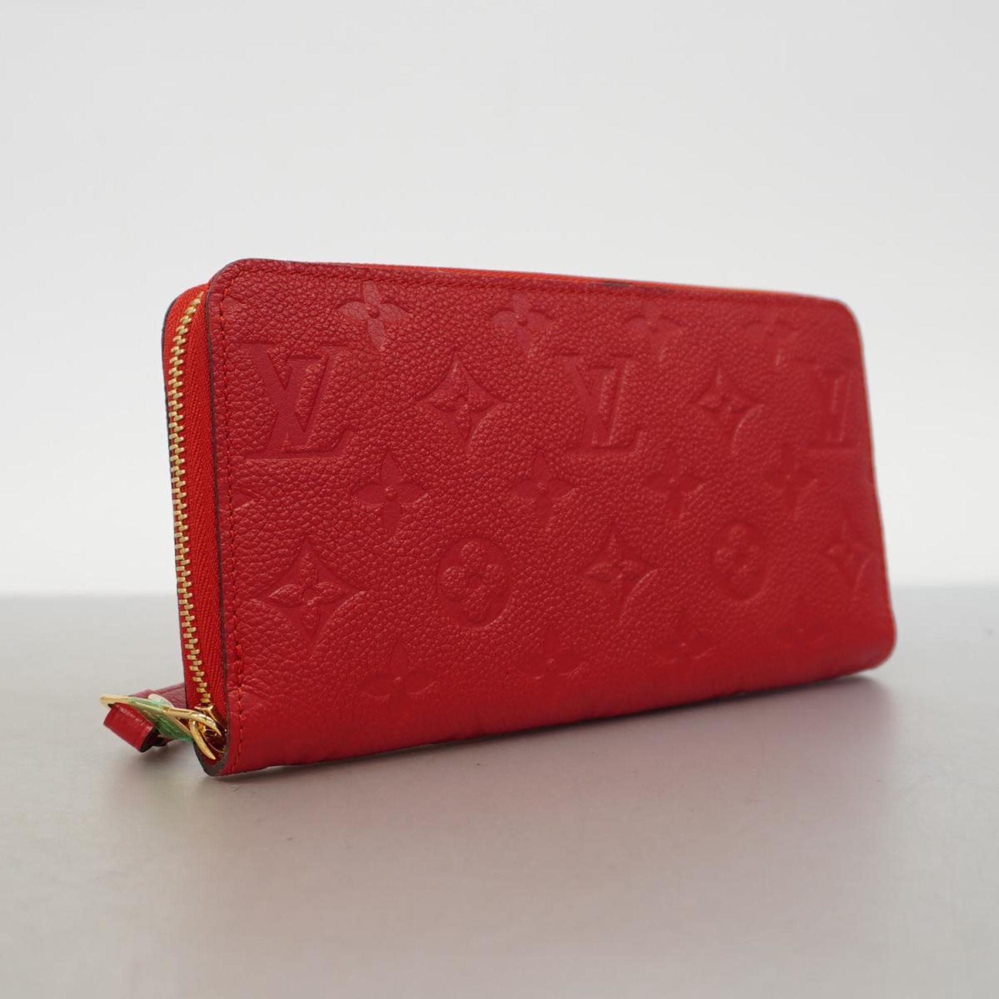 Louis Vuitton Long Wallet Monogram Empreinte Zippy M61865 Cerise Ladies