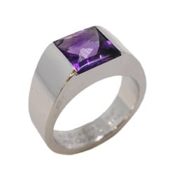 Cartier Tank Ring Amethyst K18WG White Gold Purple Size 12 Ladies