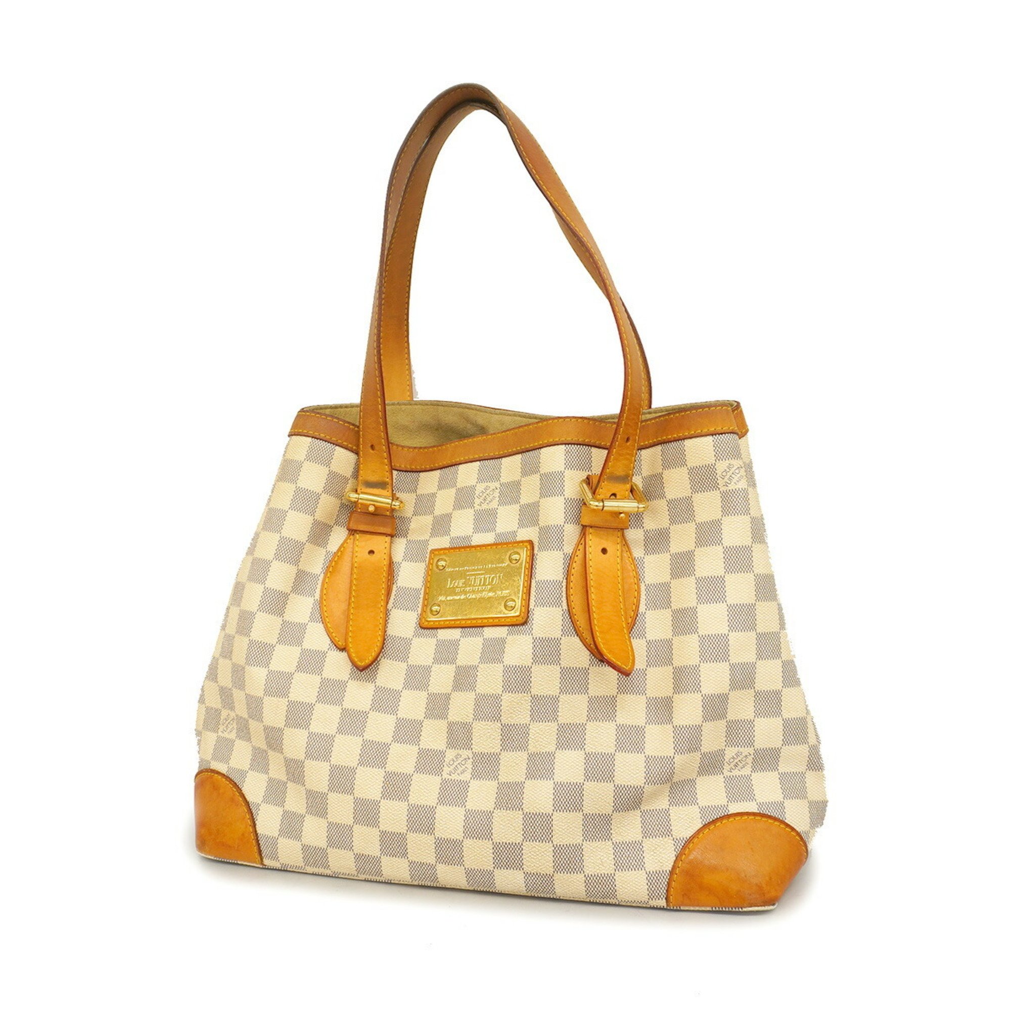 Louis Vuitton Tote Bag Damier Azur Hampstead MM N51206 White Women's