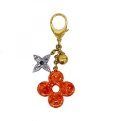 Louis Vuitton Keychain Bijoux Sac Monogram Flower M65982 Gold Multicolor Ladies