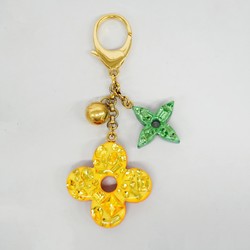 Louis Vuitton Keychain Bijoux Sac Monogram Flower M65982 Gold Multicolor Ladies