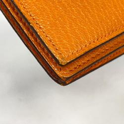 Hermes Long Wallet Bearn Soufflet K Stamp Chevre Orange Women's