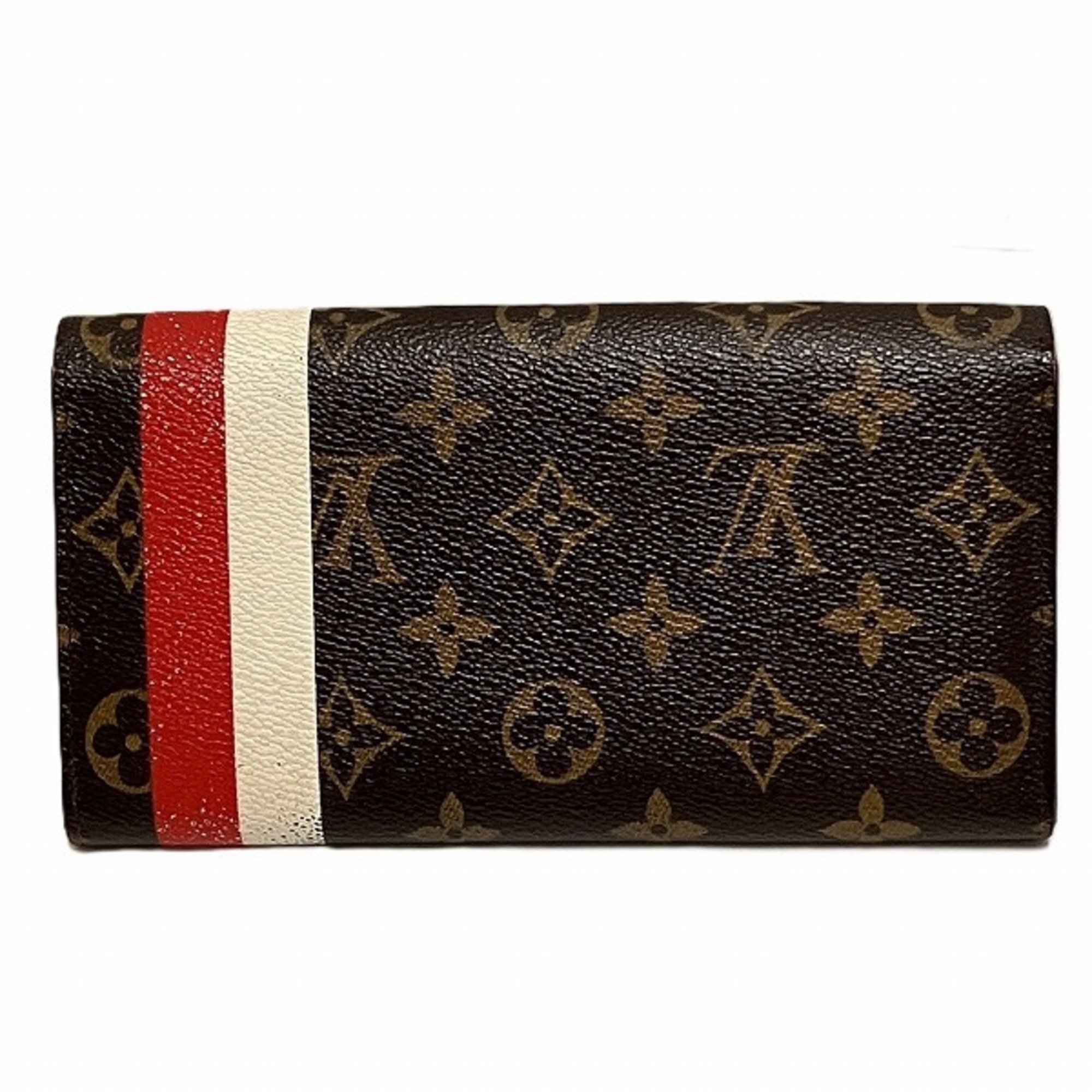 Louis Vuitton Monogram Portefeuille Sarah M60034 Bellboy Print Long Wallet Bi-fold Men's Women's