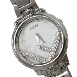 FENDI F Watch Runaway 006-71000S RUNAWAY Diamond Quartz Silver White