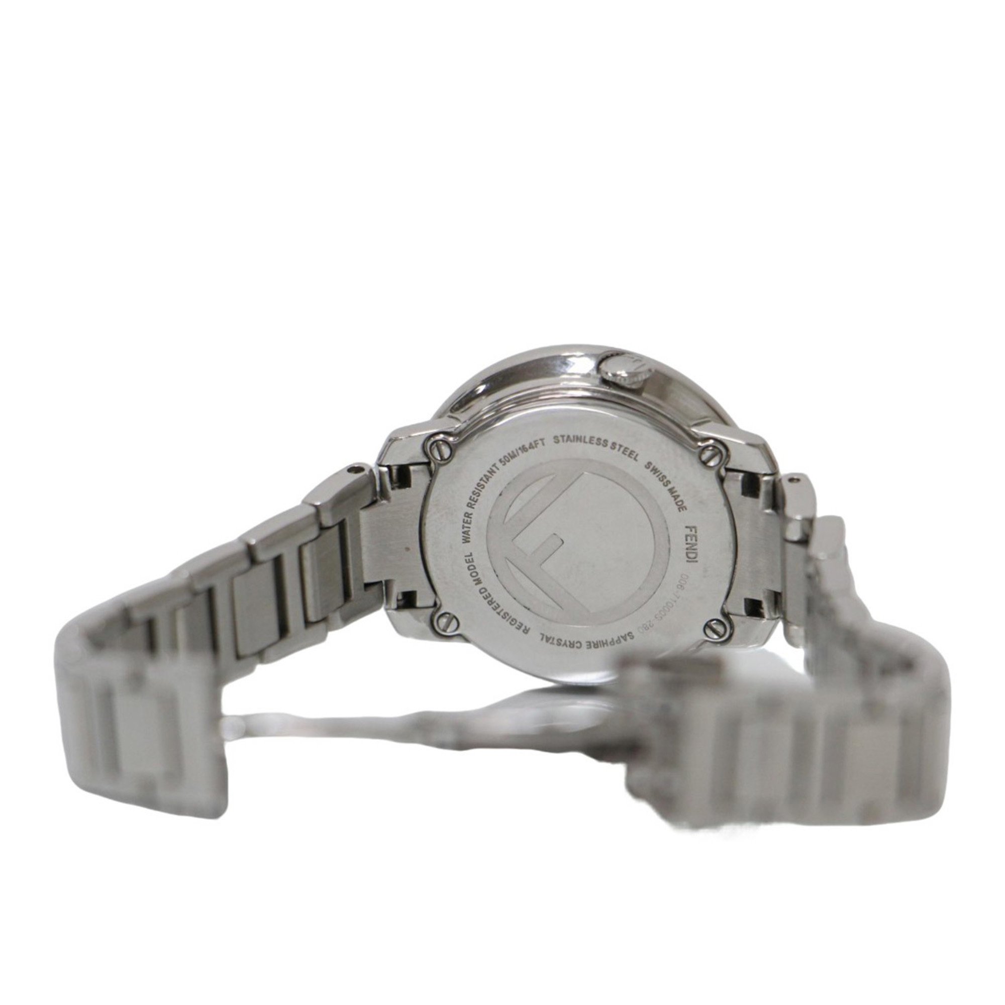 FENDI F Watch Runaway 006-71000S RUNAWAY Diamond Quartz Silver White