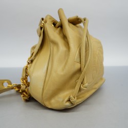 Chanel shoulder bag, lambskin, beige, women's