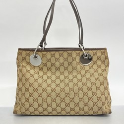 Gucci Tote Bag GG Canvas 120837 Brown Women's