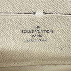 Louis Vuitton Long Wallet Damier Azur Zippy N60019 White Men's Women's