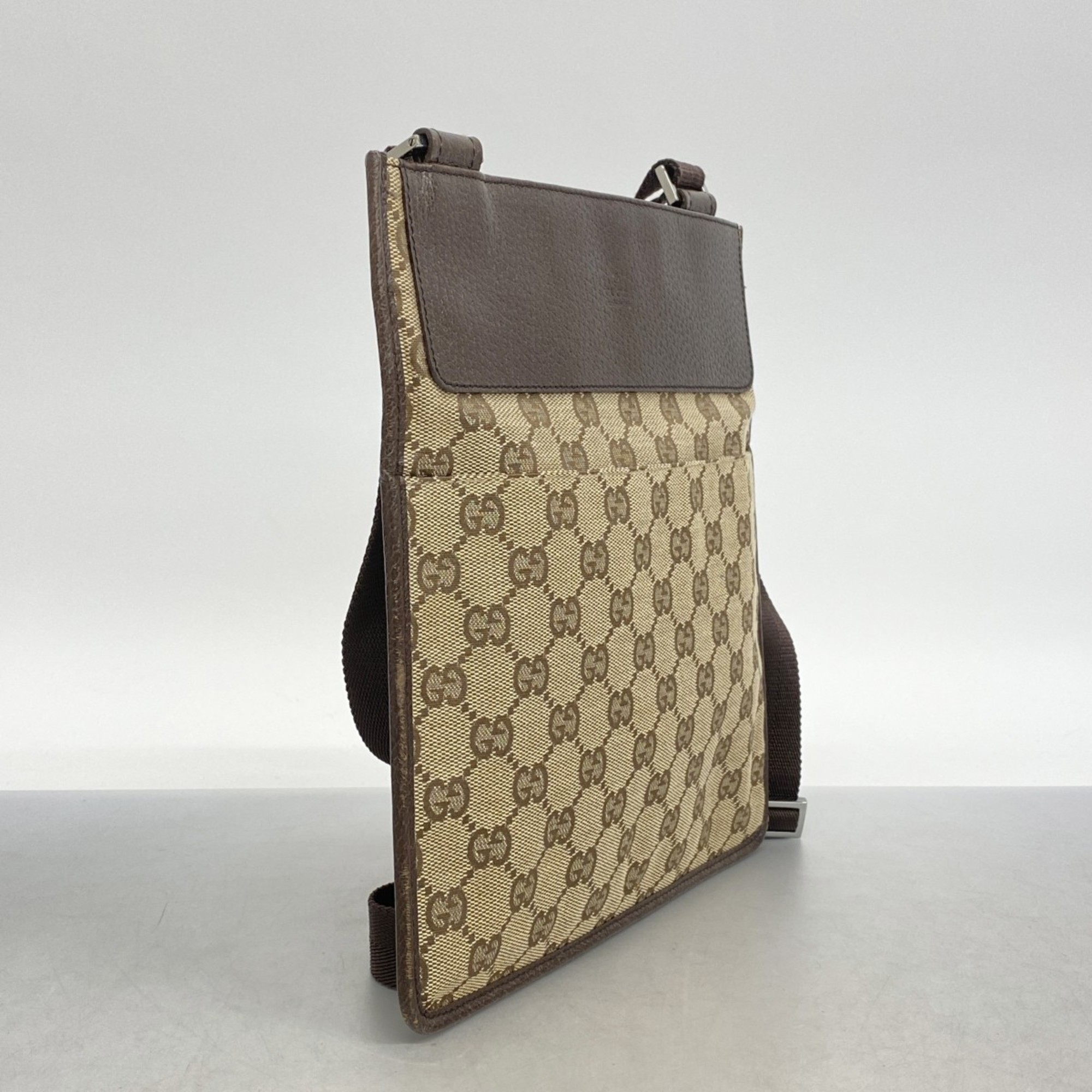 Gucci Shoulder Bag GG Canvas 27639 Brown Women's