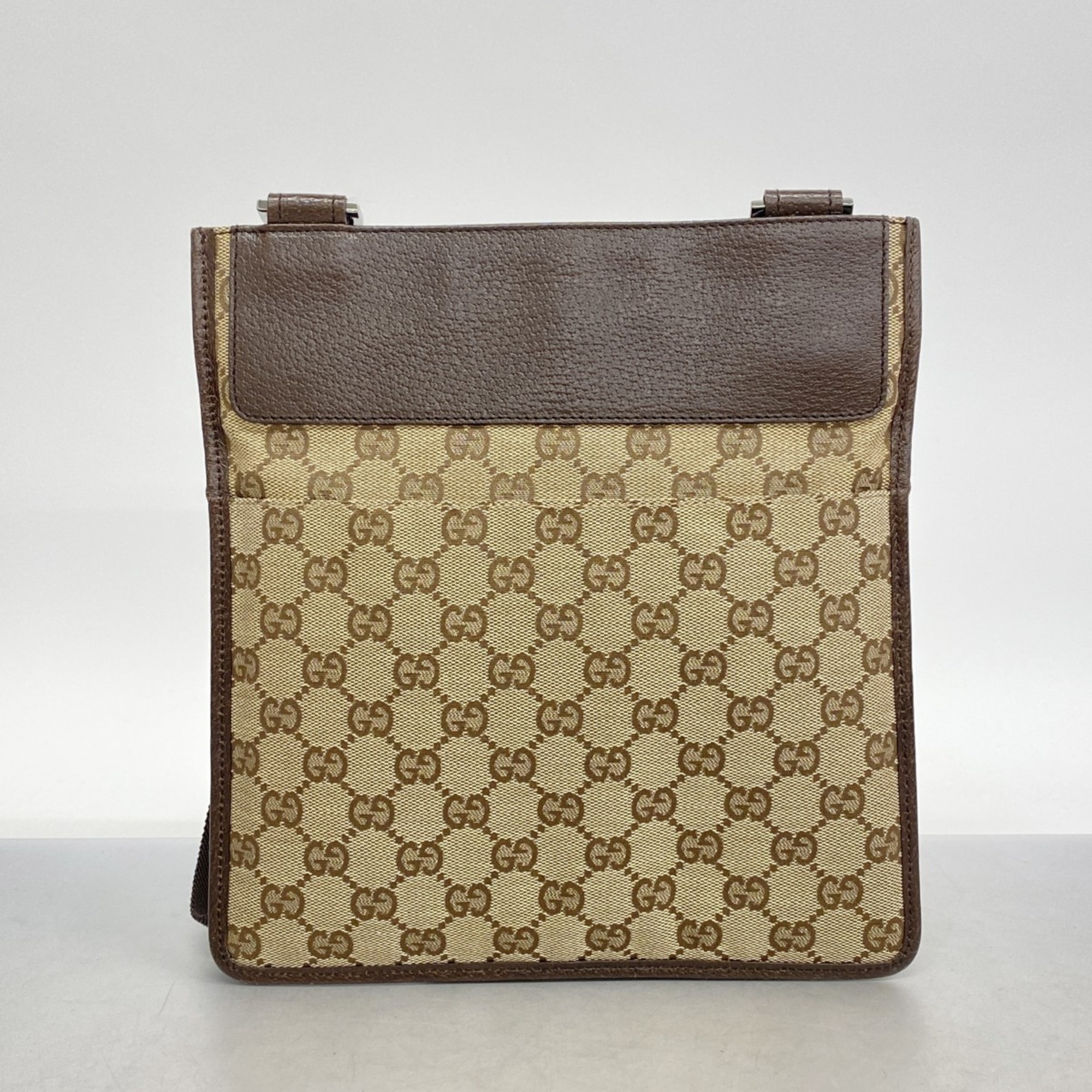 Gucci Shoulder Bag GG Canvas 27639 Brown Women's