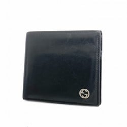 Gucci Wallet Interlocking G 115217 Leather Black Men's