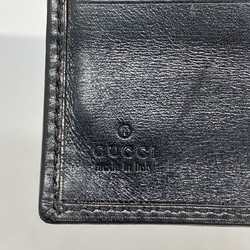 Gucci Wallet Interlocking G 115217 Leather Black Men's