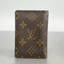 Louis Vuitton Business Card Holder/Card Case Monogram Organizer de Poche M61732 Brown Men's Women's