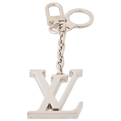 Louis Vuitton LOUIS VUITTON Key Ring Holder LV Initial M65071 Metal Silver S-156457