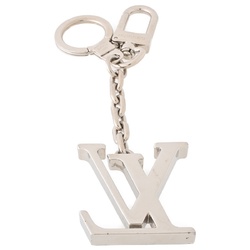 Louis Vuitton LOUIS VUITTON Key Ring Holder LV Initial M65071 Metal Silver S-156457