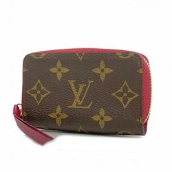 Louis Vuitton Business Card Holder/Card Case Monogram Multicart M61299 Brown Fuchsia Women's