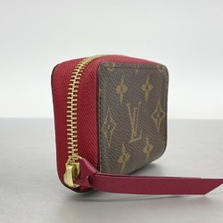 Louis Vuitton Business Card Holder/Card Case Monogram Multicart M61299 Brown Fuchsia Women's