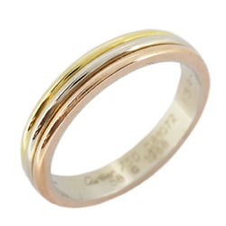 Cartier Ring Trinity Wedding #58 K18YG Yellow Gold K18WG White K18PG Pink Size 17.5 Men's