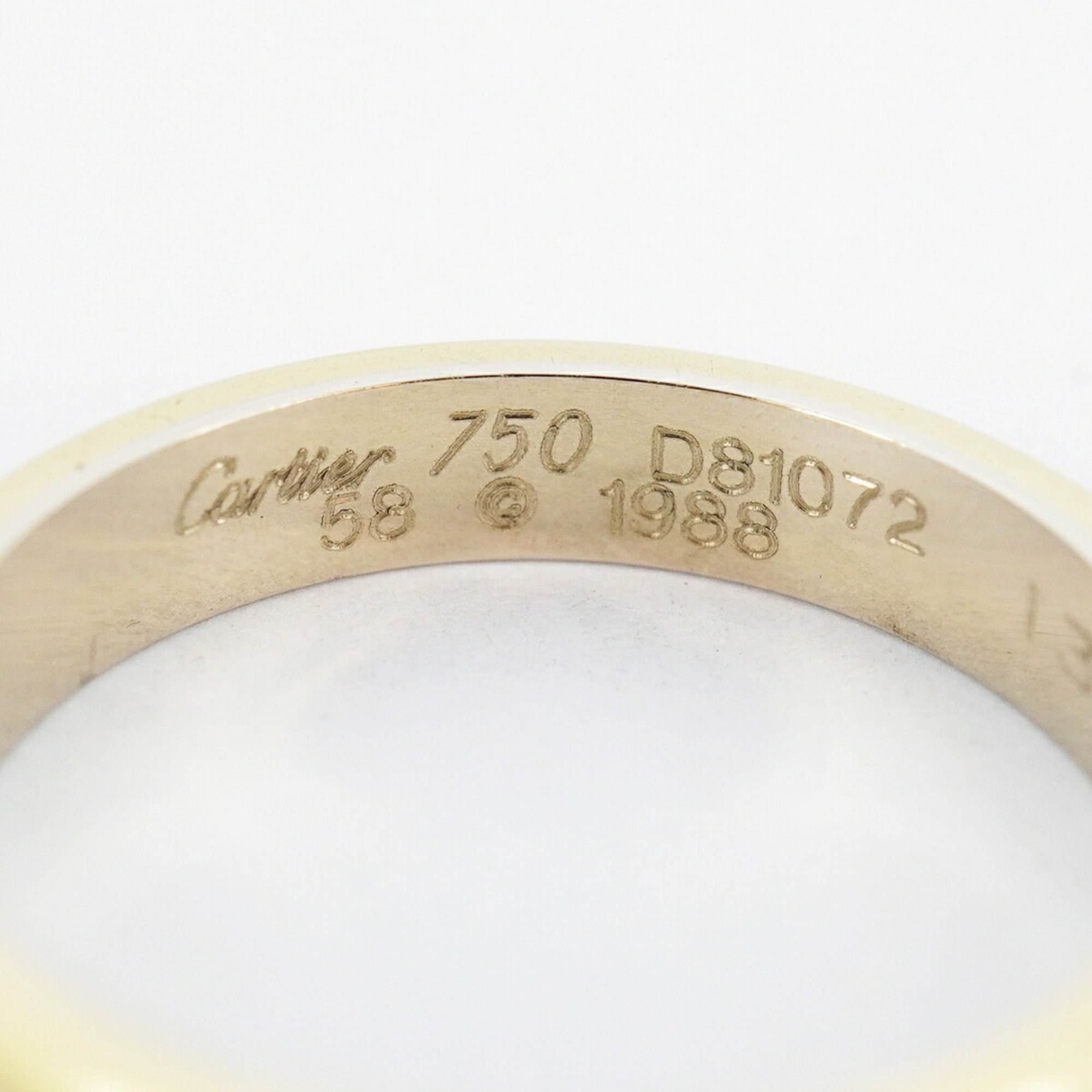 Cartier Ring Trinity Wedding #58 K18YG Yellow Gold K18WG White K18PG Pink Size 17.5 Men's