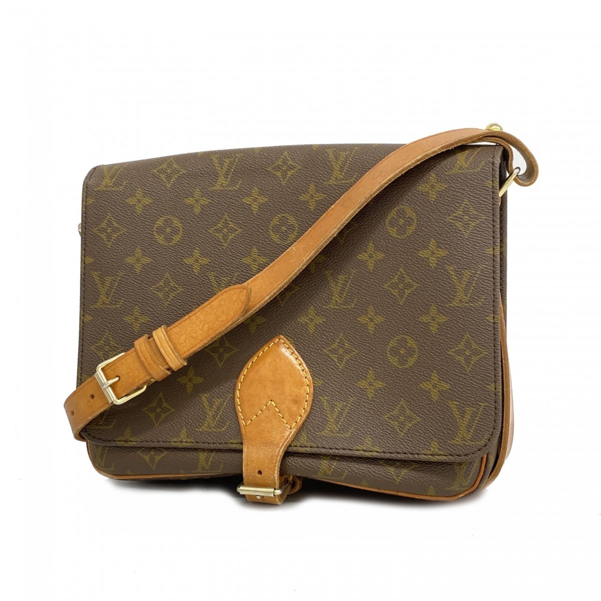 Louis Vuitton Shoulder Bag Monogram Cartesier GM M51252 Brown Ladies