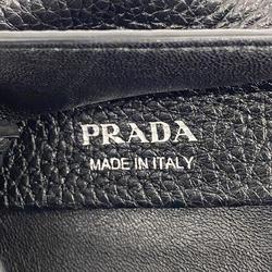 Prada handbag leather black ladies