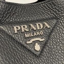 Prada handbag leather black ladies