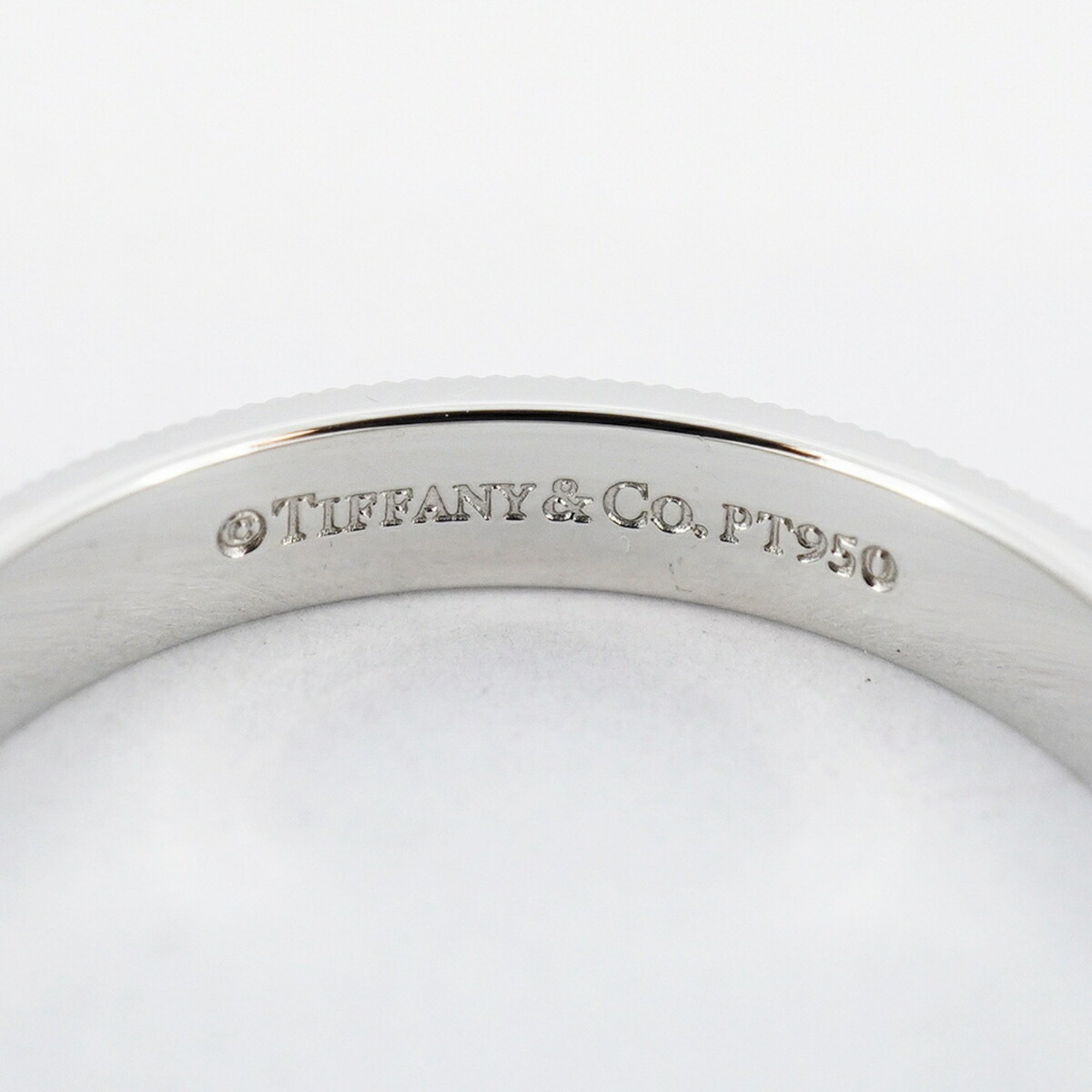 Tiffany Ring Milgrain Pt950 Platinum Size 12.5 Ladies