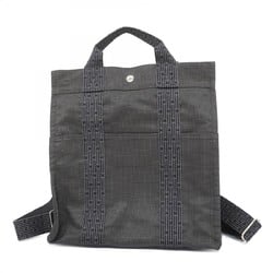 Hermes Backpack/Daypack Airline Ad MM Canvas Grey Women's