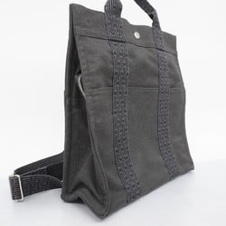 Hermes Backpack/Daypack Airline Ad MM Canvas Grey Women's