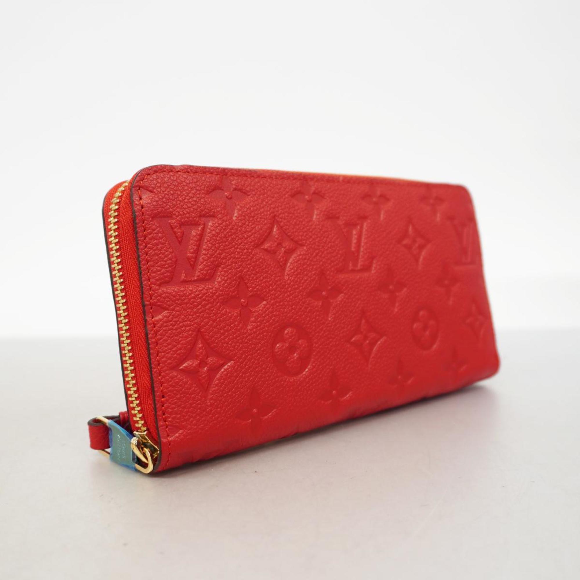 Louis Vuitton Long Wallet Monogram Empreinte Zippy M61865 Cerise Ladies