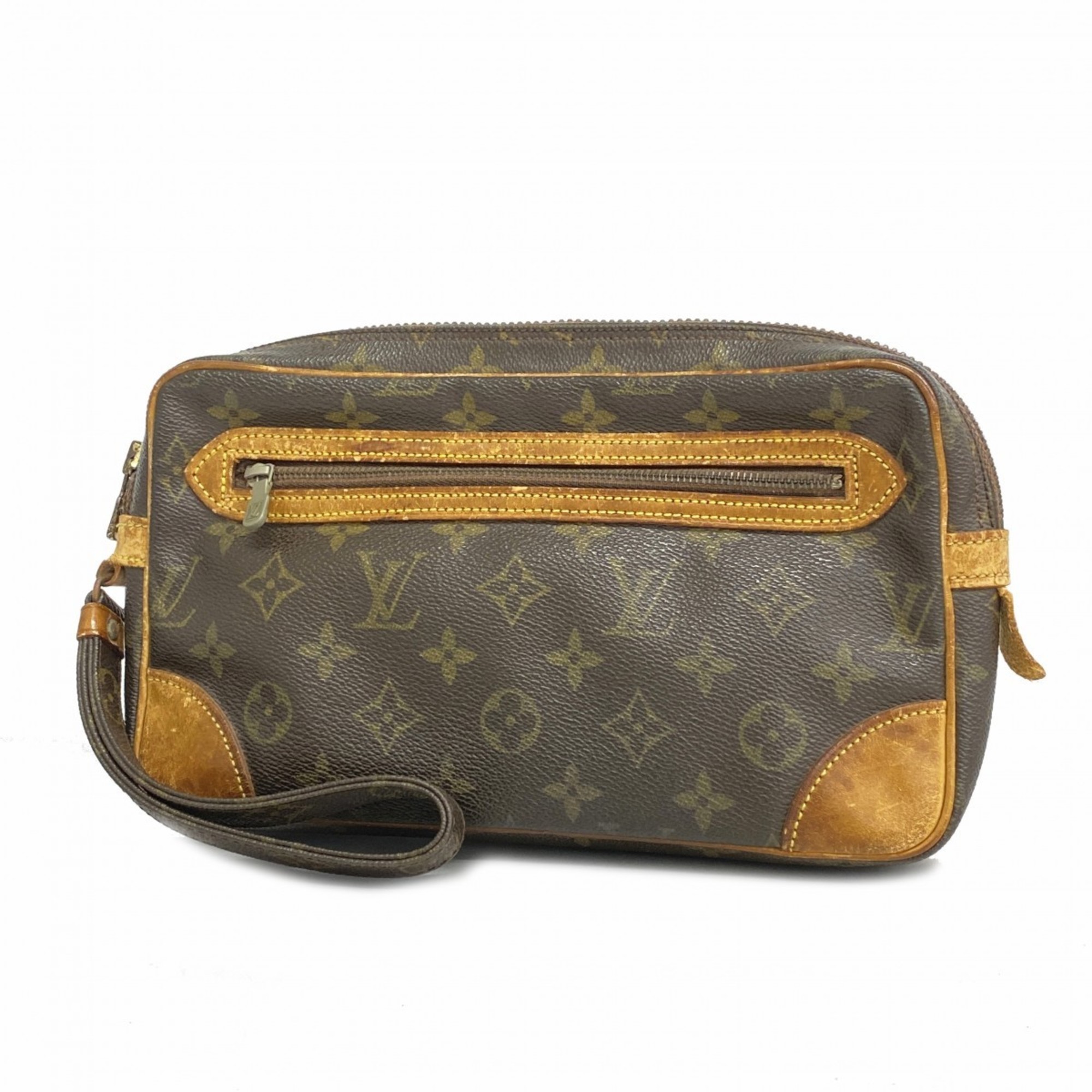 Louis Vuitton Clutch Bag Monogram Marly Dragonne GM M51825 Brown Men's