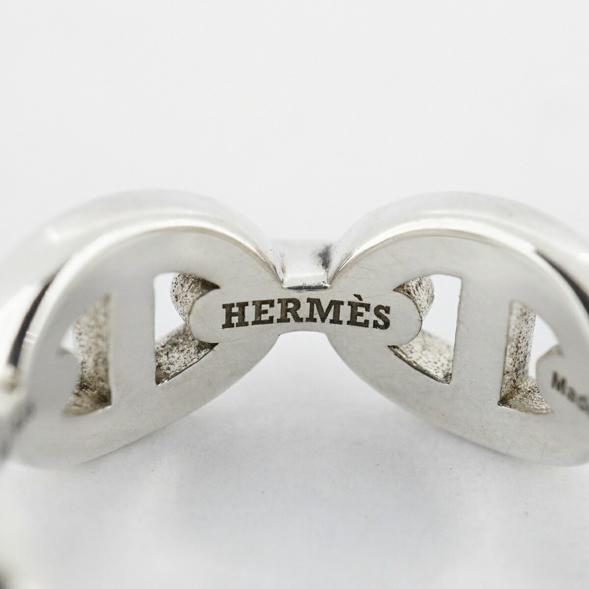 Hermes Ring Chaine d'Ancre Anchaîne Silver 925 Size 8.5 for Women