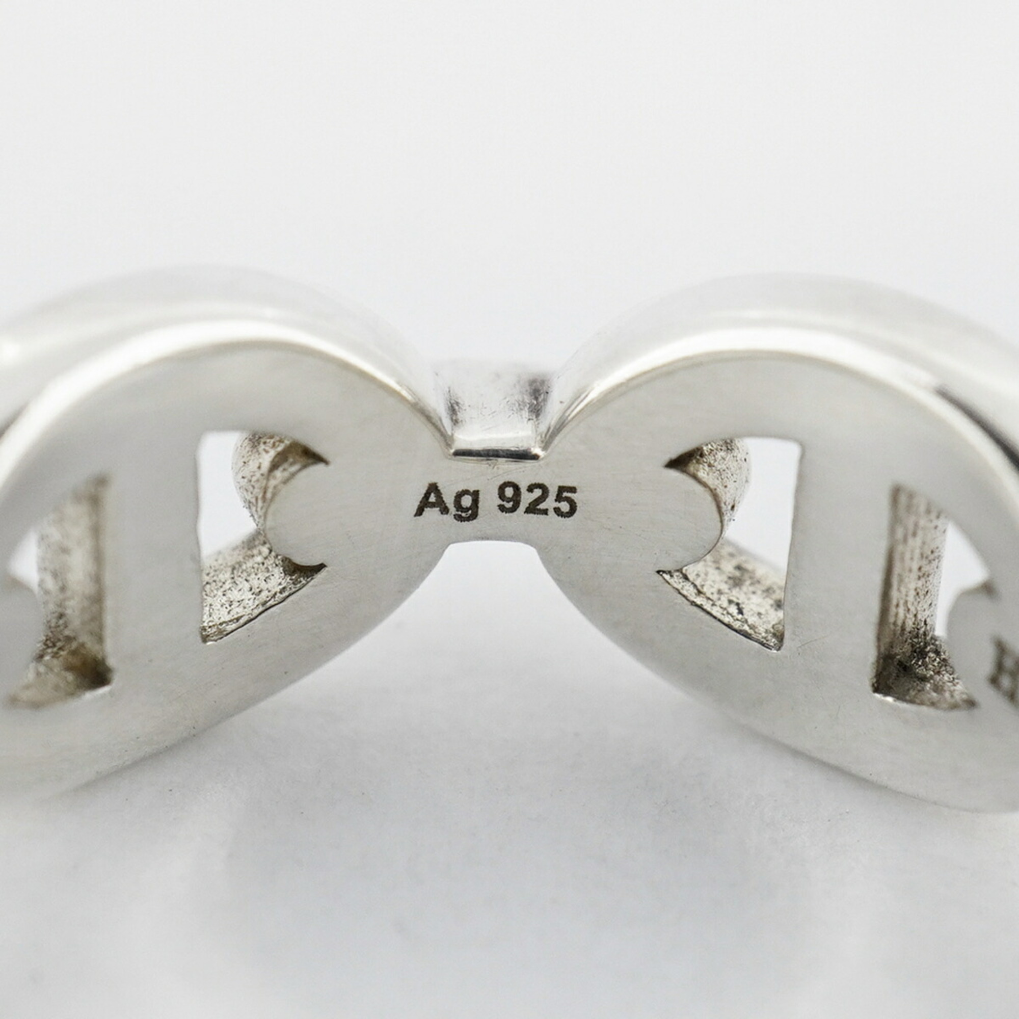 Hermes Ring Chaine d'Ancre Anchaîne Silver 925 Size 8.5 for Women