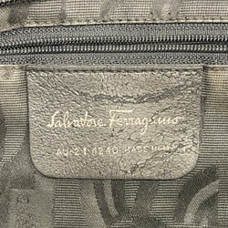 Salvatore Ferragamo Vara Canvas Tote Bag Black Women's