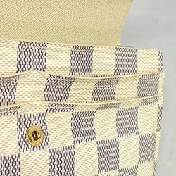 Louis Vuitton Long Wallet Damier Azur Portefeuille Sarah N61735 White Ladies