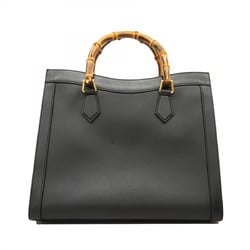 Gucci Tote Bag GG Marmont Bamboo 655658 Leather Black Women's