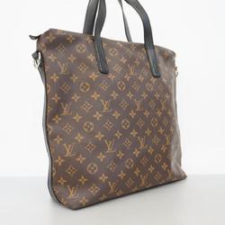 Louis Vuitton Tote Bag Monogram Macassar Kitan M40388 Brown Black Men's