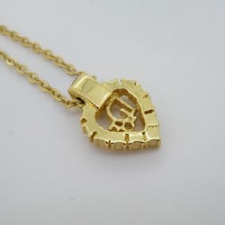 Christian Dior Necklace Rhinestone GP Plated Gold Ladies