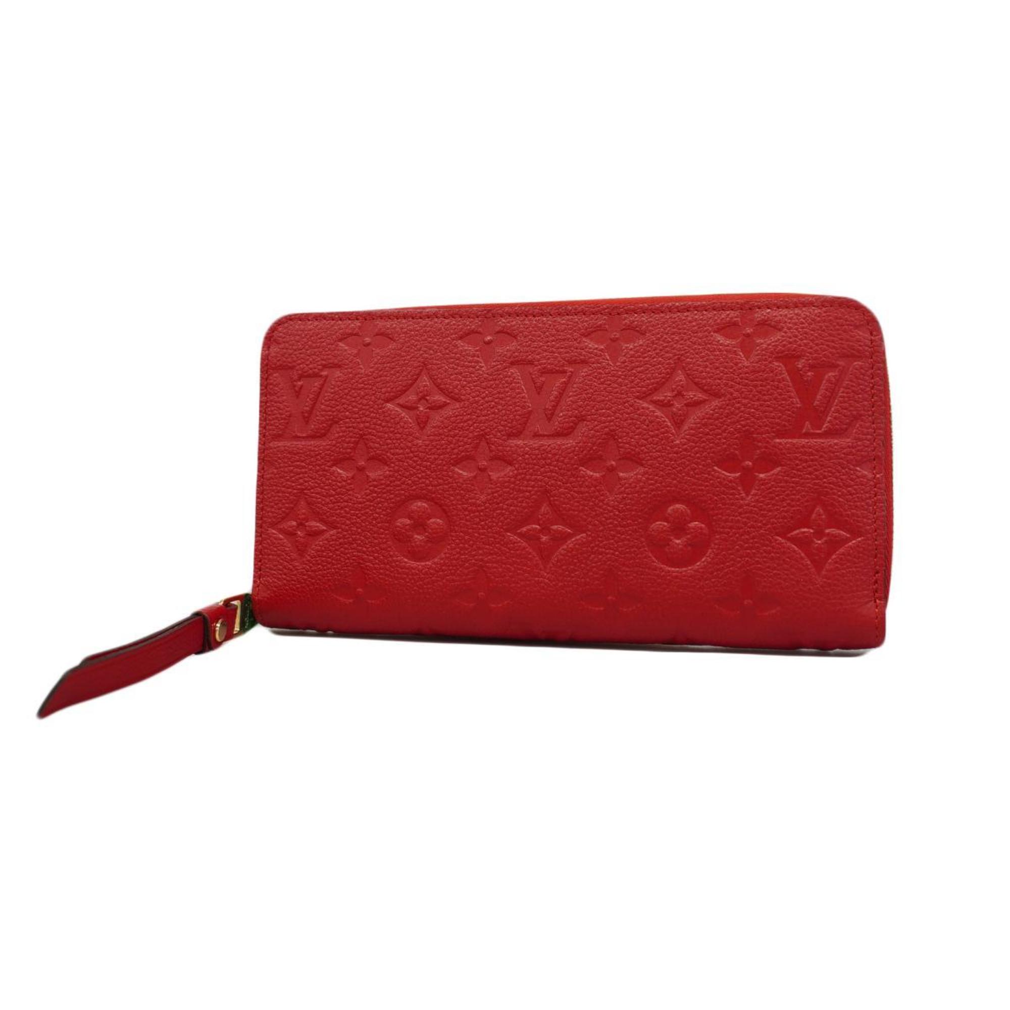 Louis Vuitton Long Wallet Monogram Empreinte Zippy M61865 Cerise Ladies