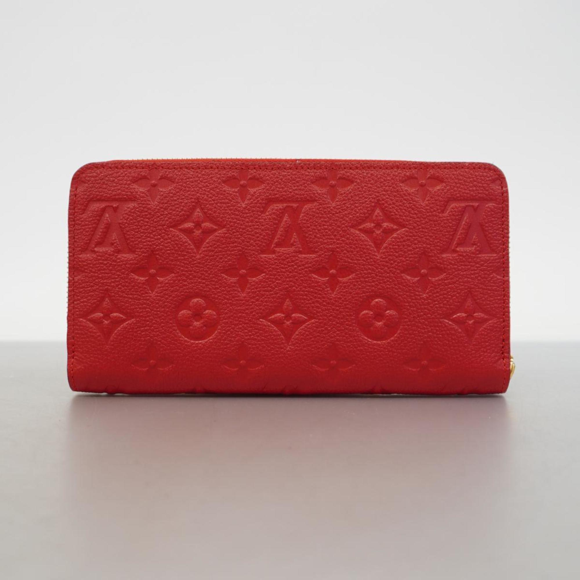 Louis Vuitton Long Wallet Monogram Empreinte Zippy M61865 Cerise Ladies