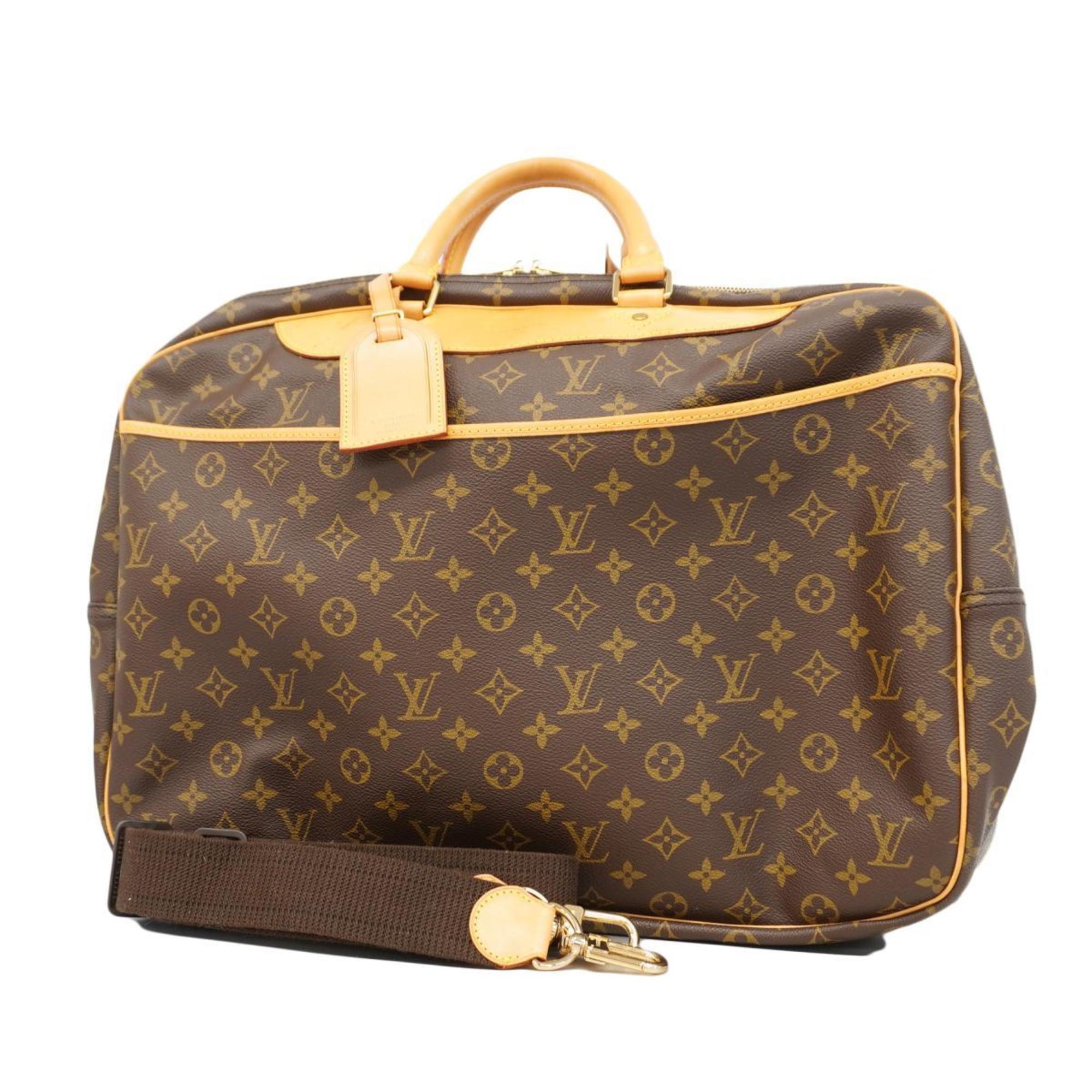 Louis Vuitton Boston Bag Monogram Alize 24H M41399 Brown Men's Women's