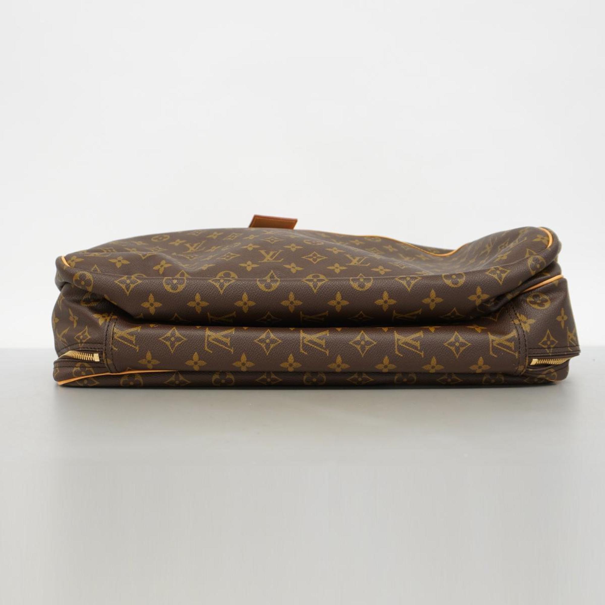 Louis Vuitton Boston Bag Monogram Alize 24H M41399 Brown Men's Women's