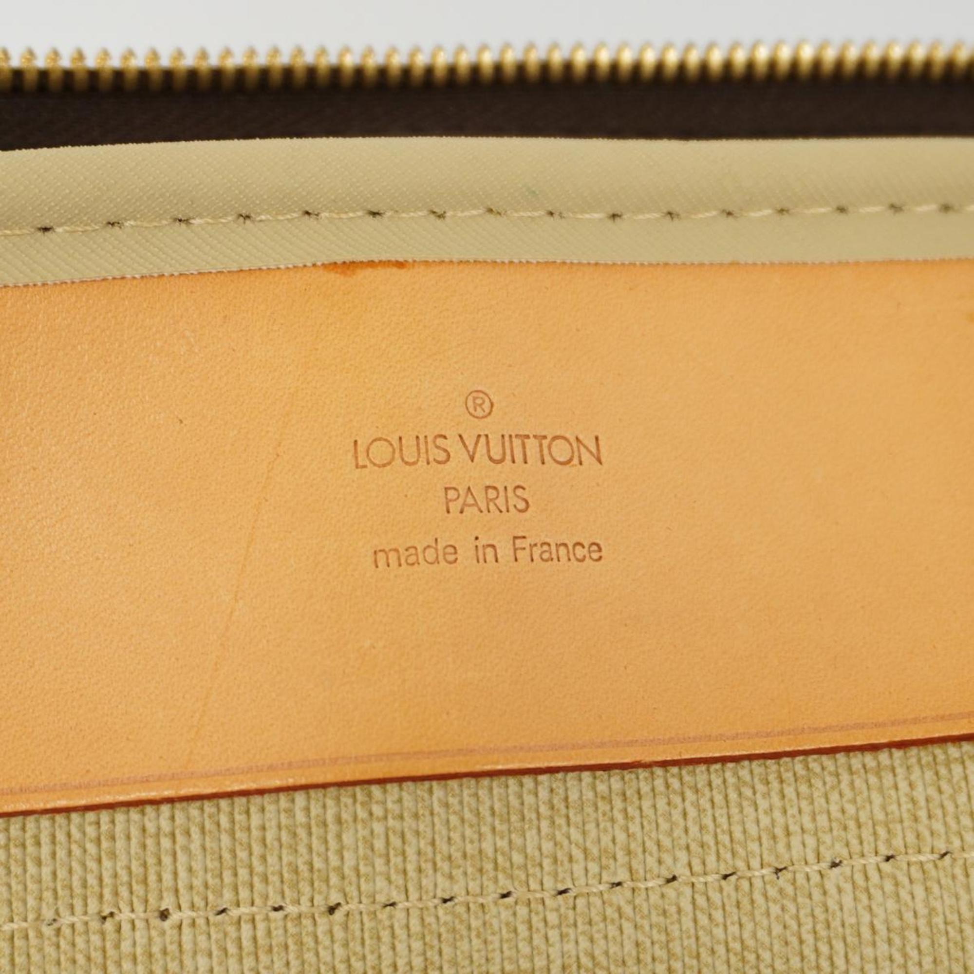 Louis Vuitton Boston Bag Monogram Alize 24H M41399 Brown Men's Women's