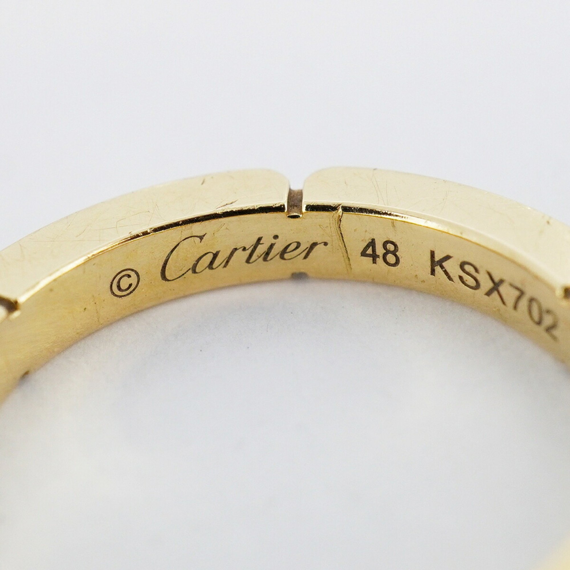 Cartier Ring Maillon Panthere K18YG Yellow Gold Size 8 Ladies