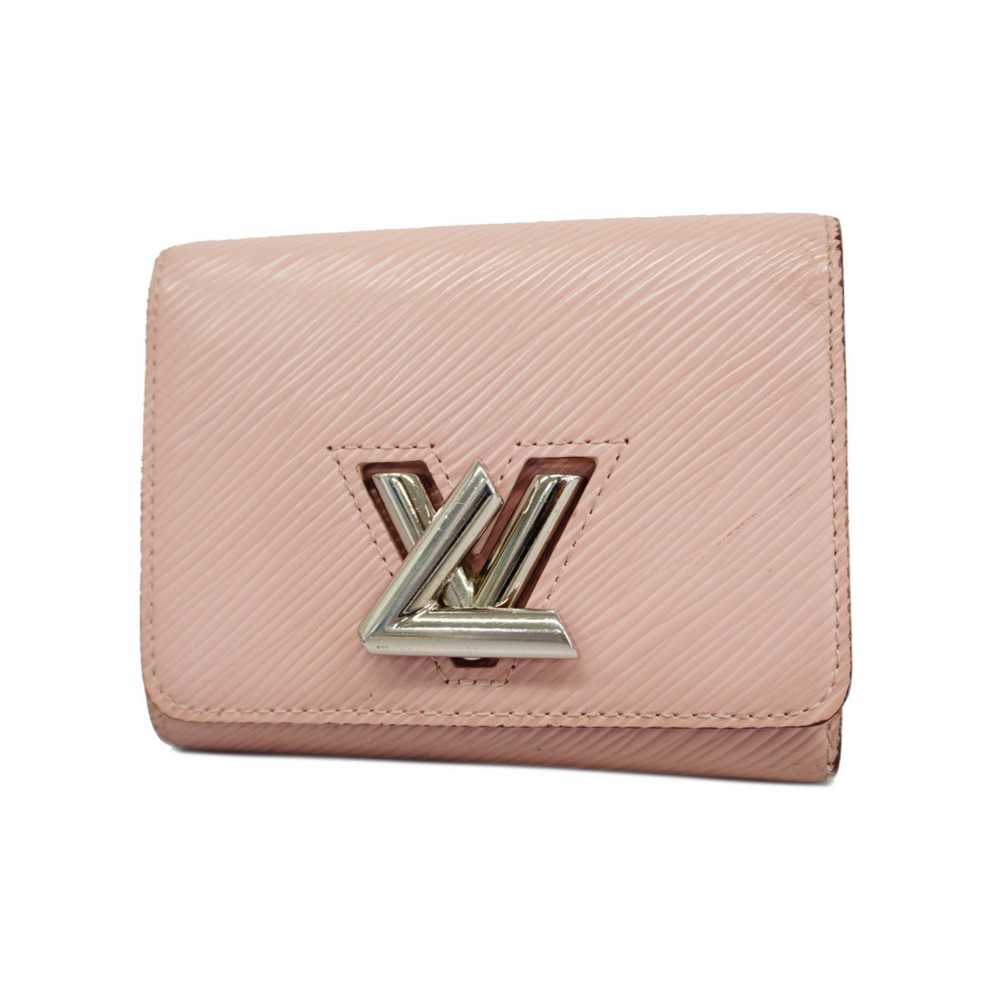 Louis Vuitton Tri-fold Wallet Epi Portefeuille Twist Compact M62934 Rose Ballerine Ladies