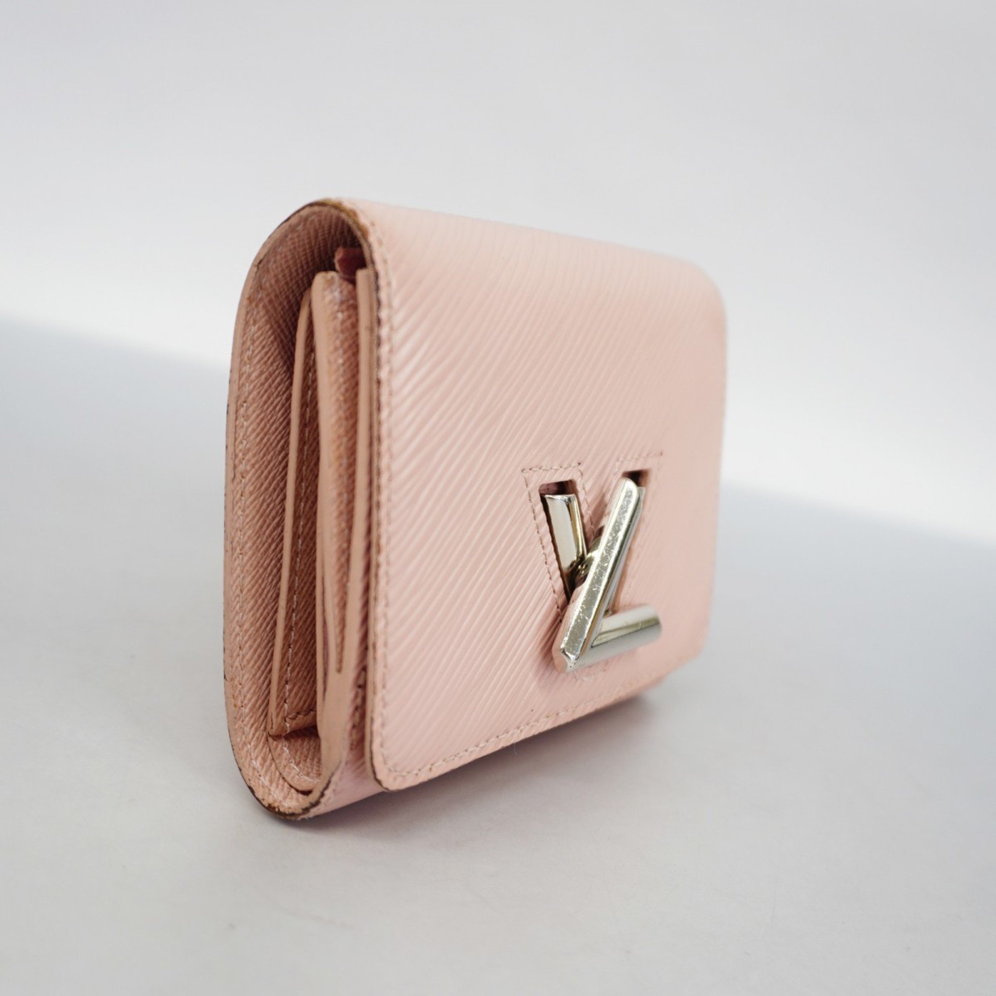 Louis Vuitton Tri-fold Wallet Epi Portefeuille Twist Compact M62934 Rose Ballerine Ladies