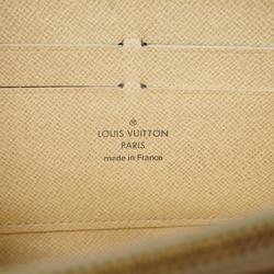 Louis Vuitton Long Wallet Damier Azur Zippy N60019 White Men's Women's