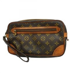 Louis Vuitton Clutch Bag Monogram Marly Dragonne M51825 Brown Men's