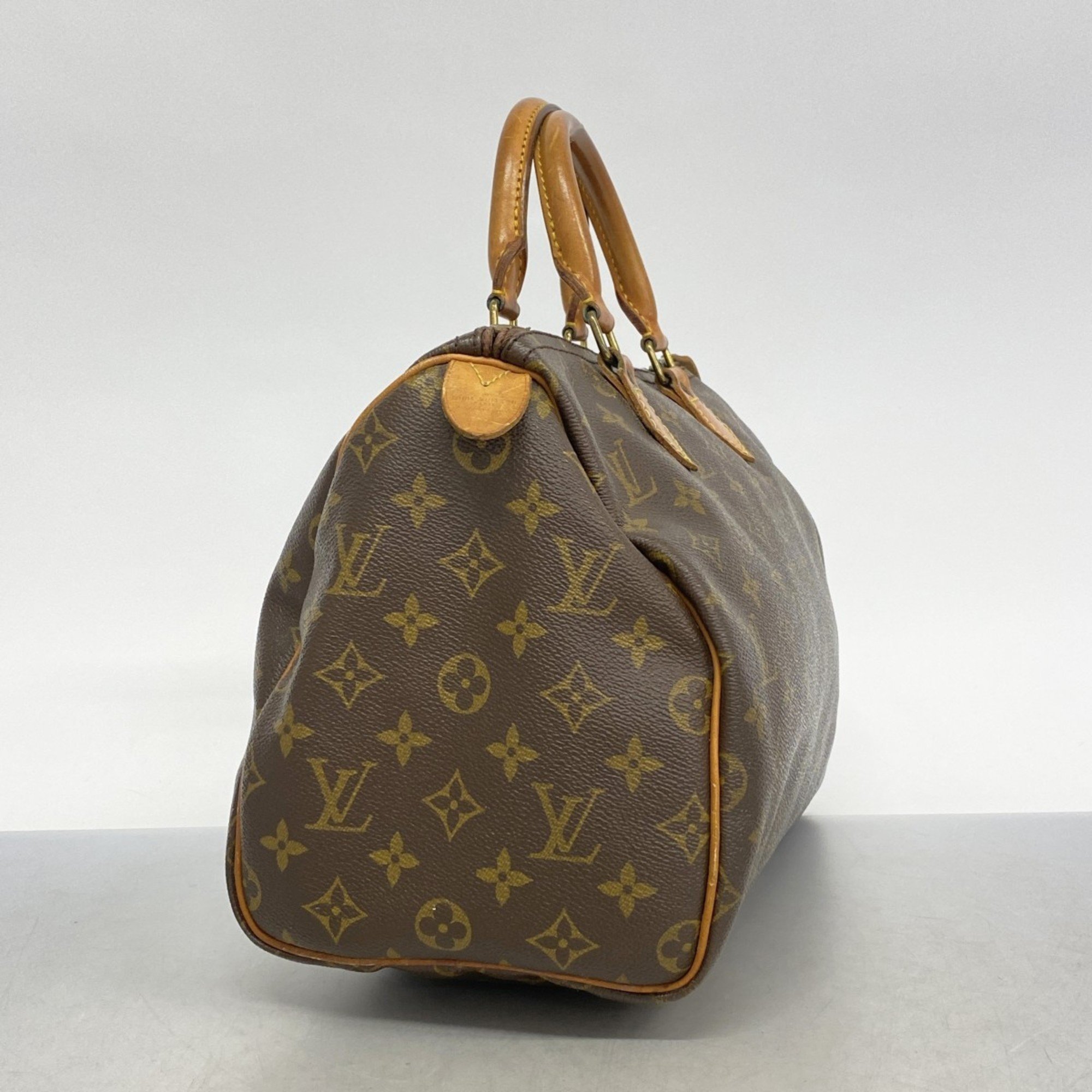 Louis Vuitton Handbag Monogram Speedy 30 M41108 Brown Ladies